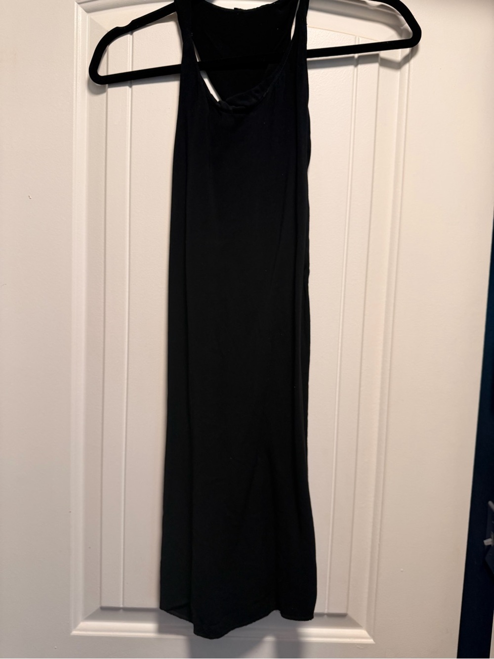 Simple Black Sleeveless Mini Dress